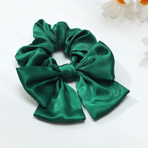 Scrunchie|SUGAR SUGAR, Satin Bow Scrunchie -vihreä rusettihiusdonitsi