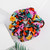 Scrunchie|SUGAR SUGAR, XL Tropical  -monivärinen musta hiusdonitsi
