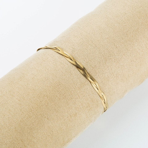 Kirurginteräsrannekoru, FRENCH RIVIERA|Tresse Chain in Gold