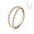 Lävistysrengas, Titanium Double CZ Line in Rosegold AB
