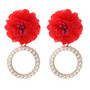 Korvakorut, FRENCH RIVIERA|Flower Earrings -punaiset kukkakorvakorut
