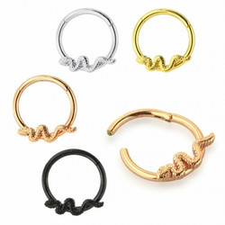 Lävistysrengas, Snake Hoop -käärme clicker (hopea)