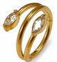 Lävistysrengas, Marquise Twist Rosegold CZ -kivellinen clicker