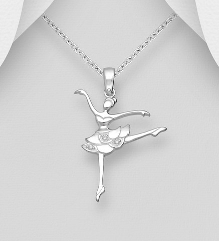 PREMIUM COLLECTION|Ballerina -kirkaskivinen hopeariipus
