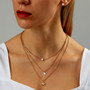 FRENCH RIVIERA|Delicate Pearl Set -kiruruginteräksinen helmikorusetti