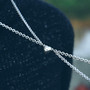 Kaulakoru, Silver Couple Necklace with Heart -rakkauskoru