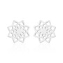 FRENCH RIVIERA|Mandala -kirurginteräksiset pitsinapit (hopea)