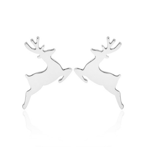 FRENCH RIVIERA|Reindeer -kirurginteräksiset poronapit (hopea)