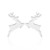 FRENCH RIVIERA|Reindeer -kirurginteräksiset poronapit (hopea)