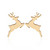 FRENCH RIVIERA|Reindeer -kirurginteräksiset poronapit (kulta)