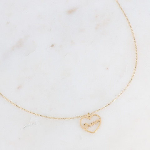 Kaulakoru, BOHM PARIS|Collier Dream -moderni sydän tekstikaulakoru