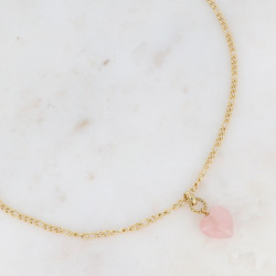 Kaulakoru, BOHM PARIS|Collier Carleena -sydänkaulakoru (ruusukvartsi)