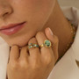 Sormus, BOHM PARIS|Bague Harounia -kivisormus pyöriteltävin helmin