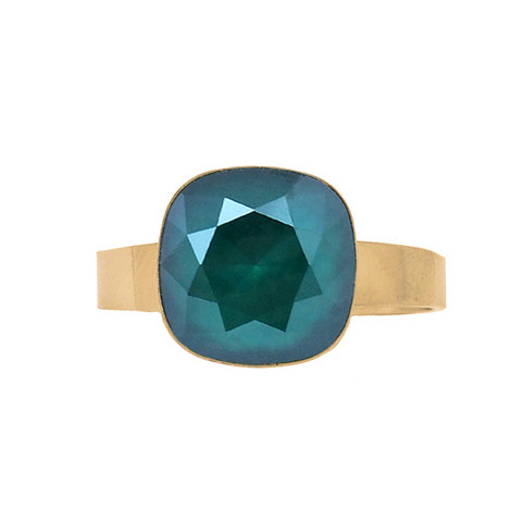 Sormus, BOHM PARIS|Bague Bea -tummanvihreä/kulta