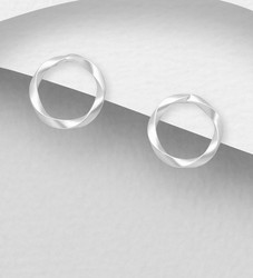 PREMIUM COLLECTION|Sara  -yksinkertainen ympyränmuotoinen hopeanappi