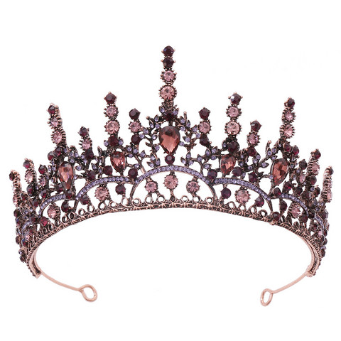 Hiuskoru, tiara|Willa -dramaattinen violetti tiara