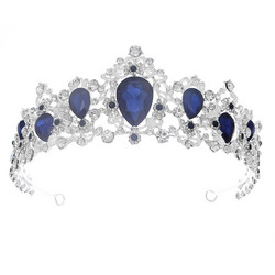 Hiuskoru, tiara|Elisabeth -näyttävä kuninkaallinen sinikivinen tiara