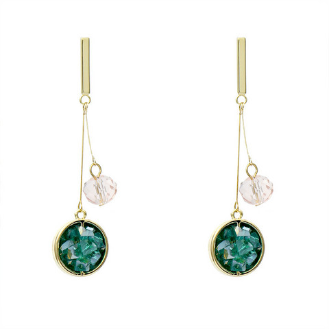 FRENCH RIVIERA|Delicate Emerald Earrings -vihreät kristallikorvakorut