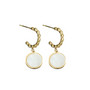 FRENCH RIVIERA|Sarah Earrings -valkoiset kirurginteräsrenkaat