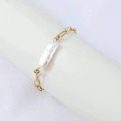 FRENCH RIVIERA|Sianna Bracelet -valkokivinen kirurginteräsrannekoru