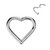 Lävistysrengas, Titanium Heart Hoop in Silver-titaaninen sydän clicker