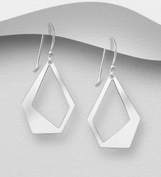 PREMIUM COLLECTION|Agata -hopeiset modernit roikkuvat korvakorut