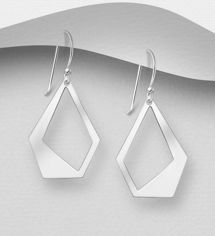 PREMIUM COLLECTION|Agata -hopeiset modernit roikkuvat korvakorut