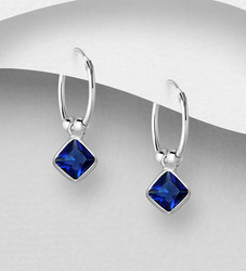 PREMIUM COLLECTION|Lina  -2 in 1 hopearenkaat sinisellä kivellä