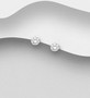 PREMIUM COLLECTION|Basic 4mm CZ -hopeiset kirkkaat nappikorvakorut