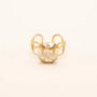 Sormus, BOHM PARIS|Bague Dasia -beige kristallisormus