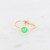 Sormus, BOHM PARIS|Bague Ally -neonvihreä kristallisormus