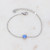 Rannekoru, BOHM PARIS|Bracelet Amael Rhodium -sininen ranneketju