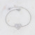 Rannekoru, BOHM PARIS|Bracelet Cœur Rhodium -sydänrannekoru (hopea)