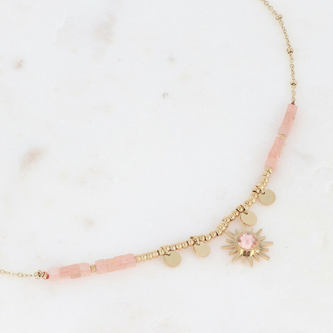 BOHM PARIS|Collier Chloenis -aurinkokaulakoru (ruusukvartsi)