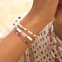 BOHM PARIS|Bracelet Nola -ruusukvartsi rannekoru simpukkahelmin