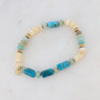 BOHM PARIS|Bracelet Taïssia -turkoosi luonnonkivirannekoru