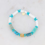 BOHM PARIS|Bracelet Cylindre -turkoosi luonnonkivirannekoru