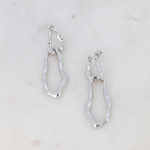 BOHM PARIS|Boucles Tayzen -hopeanväriset roikkuvat korvakorut