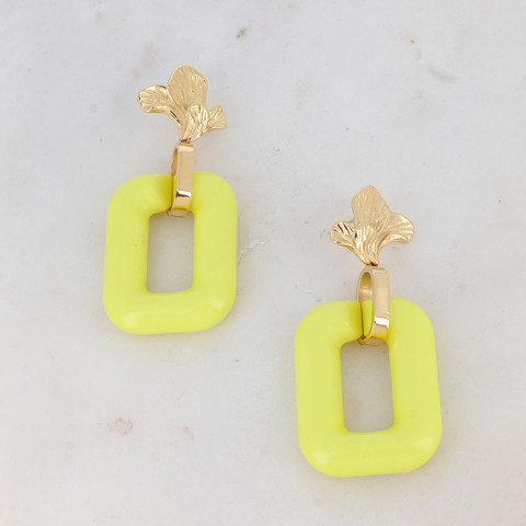 BOHM PARIS|Boucles Viviane -keltaiset hartsikorvakorut