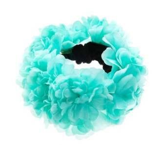 SUGAR SUGAR, Hawaii Scrunchie  -turkoosi kukkahiusdonitsi