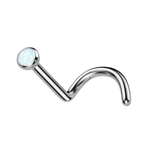 Nenänappi 0,8mm, Titanium 2,5mm Opal -titaaninen nenäkoru