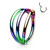 Lävistysrengas 1,2mm, Titanium Triple Hoop -monivärinen clicker rengas