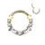 Lävistysrengas 1,2mm, Titanium Deluxe Hoop in Gold -titaaninen clicker