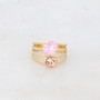 BOHM PARIS|Bague Lolita -kirurginterässormus vaaleanpunaisella kivellä