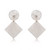 FRENCH RIVIERA|Jenine Earrings -valkoiset neliökorvakorut