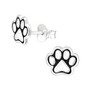 Hopeiset korvanapit, Simple Paw Print -tassunjälki korvanapit