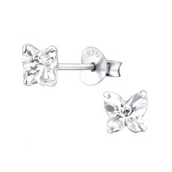 Hopeanapit, Tiny Crystal Butterfly -pienet perhoskorvakorut