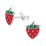 Lasten hopeanapit, Light Strawberry -mansikkakorvakorut