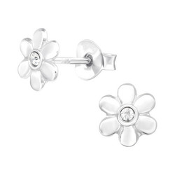 Lasten hopeanapit, Silver Flower -kukkakorvakorut