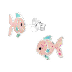 Lasten hopeanapit, Pink Fish -vaaleanpunaiset kalakorvakorut